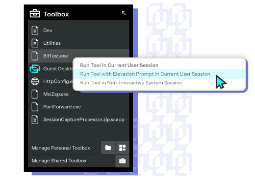 Snippet of ScreenConnect Toolbox